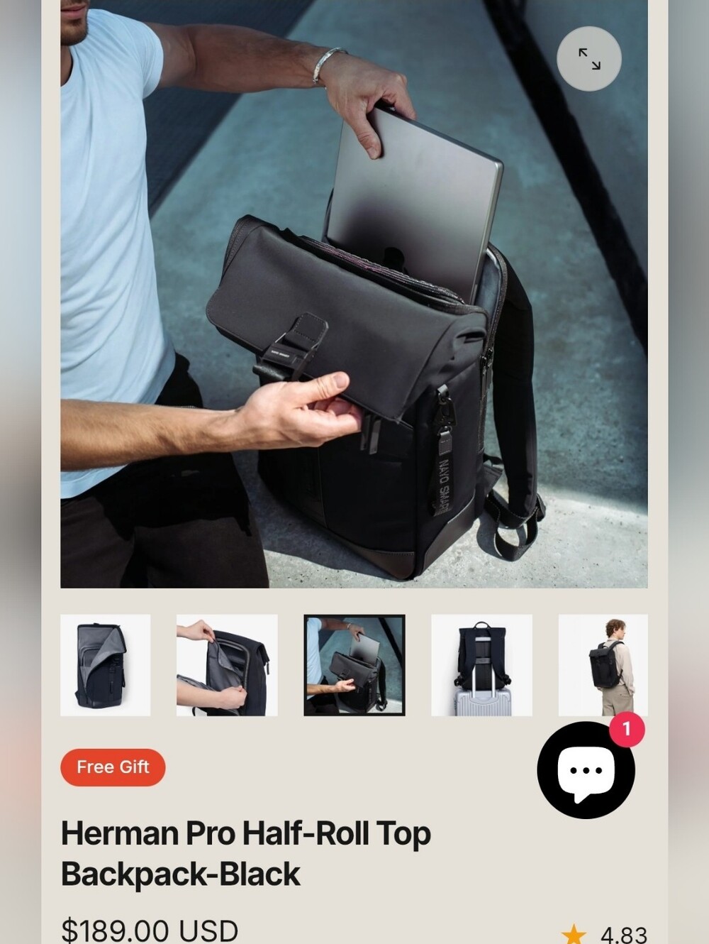 Nayo Smart Herman Pro Half Roll Top Backpack